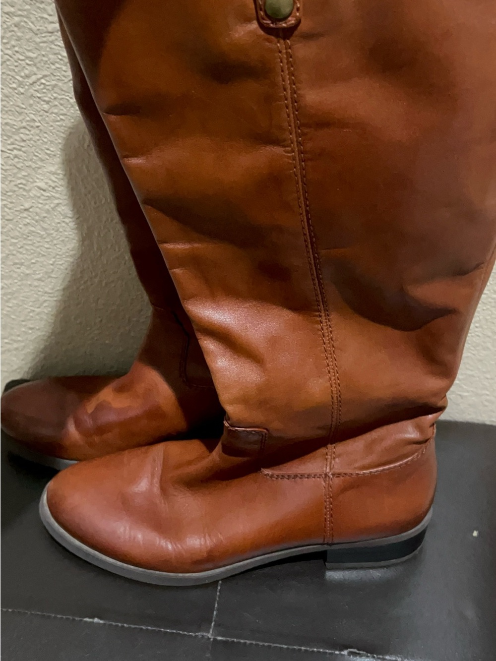 Classic Women's Tall Leather Riding Boots - Brown